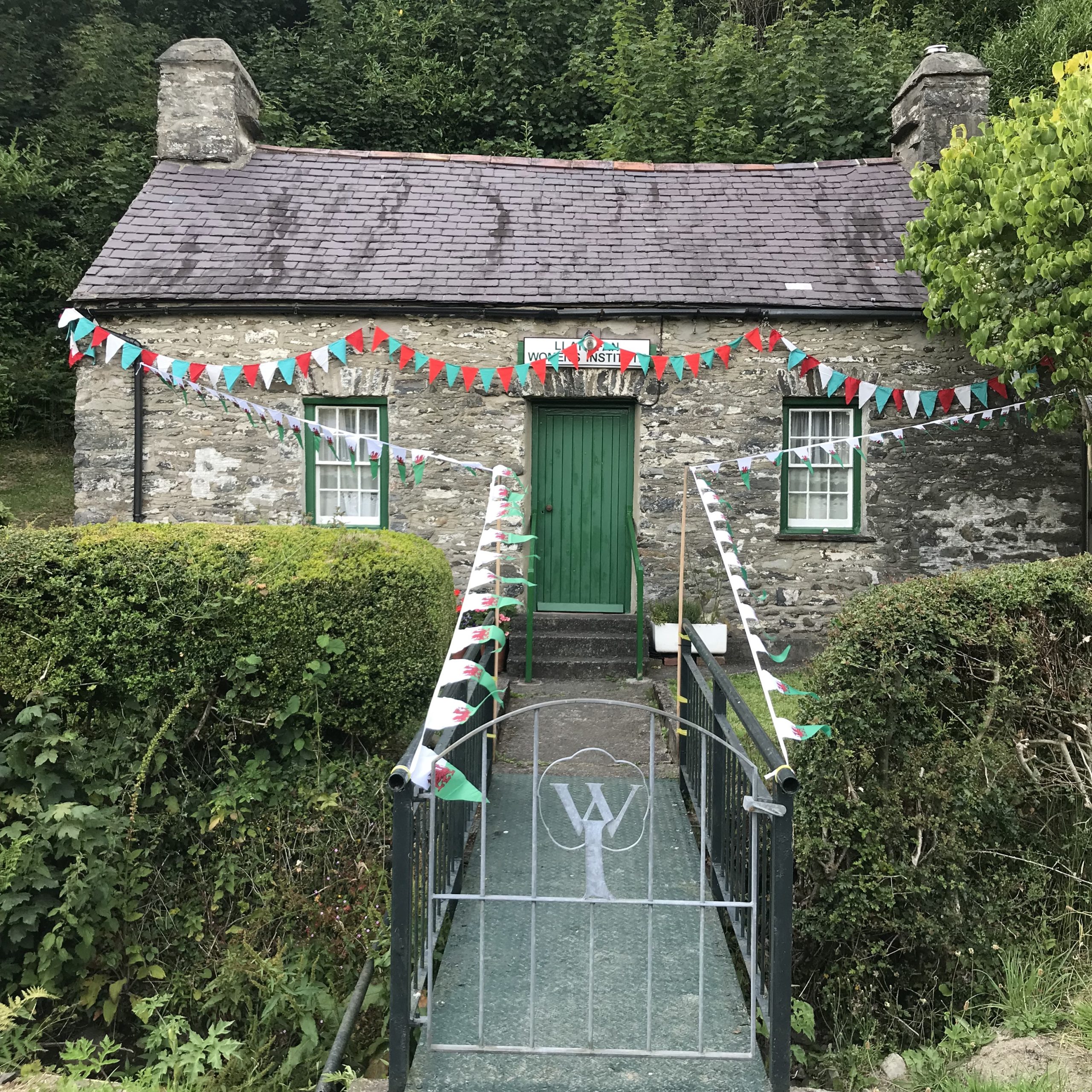 The WI Llanafan Cottage dressed for St David's Day celebrations