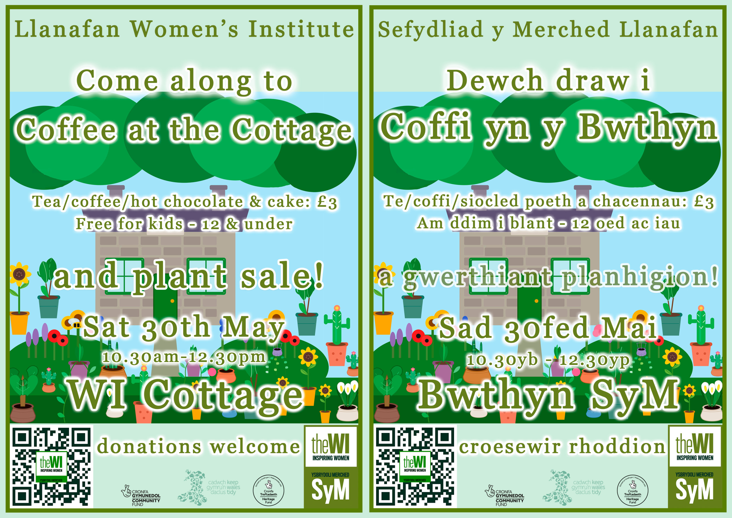 Monthly Coffee at the Cottage & Plant Sale