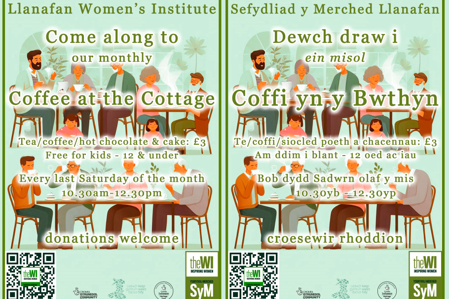 Monthly 'Coffee at the Cottage' flyer